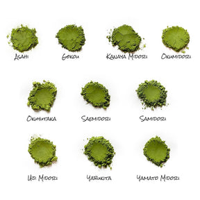 Cultivar Comparison (10g x 10 types): Azuma Tea Garden Stone Milled Matcha Sampler (Standard Ceremonial Grade) - yunomi-jp.pro