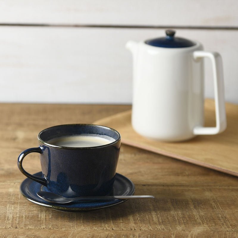 Deep Scandinavian Blue - Tea Cup & Saucer - yunomi-jp.pro