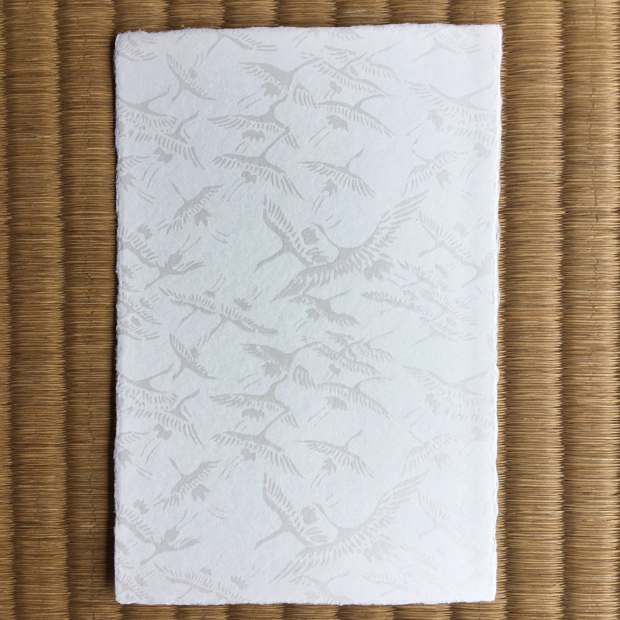 Echizen Washi Postcard, Crane (Tsuru) Design - yunomi-jp.pro