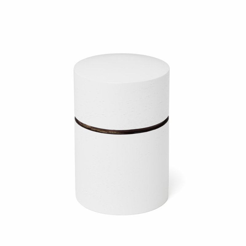 Fujiki Denshiro: Obizutsu Tea Canister - Awayuki 帯筒茶筒あわゆき - yunomi-jp.pro