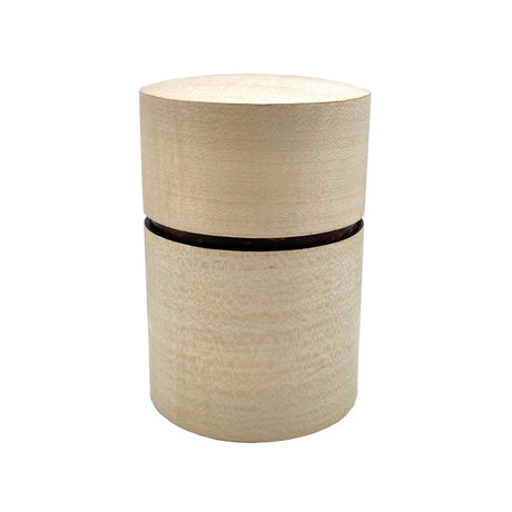 Fujiki Denshiro: Obizutsu Tea Canister - Kaede Maple 帯筒茶筒かえで - yunomi-jp.pro