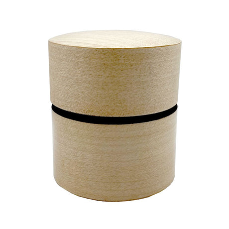 Fujiki Denshiro: Obizutsu Tea Canister - Kaede Maple 帯筒茶筒かえで - yunomi-jp.pro