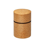 Fujiki Denshiro: Obizutsu Tea Canister - Silky Oak 帯筒茶筒シルキーオーク - yunomi-jp.pro