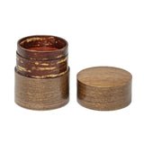 Fujiki Denshiro: Obizutsu Tea Canister - Walnut 帯筒茶筒くるみ - yunomi-jp.pro