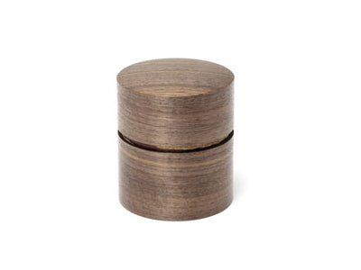 Fujiki Denshiro: Obizutsu Tea Canister - Walnut 帯筒茶筒くるみ - yunomi-jp.pro