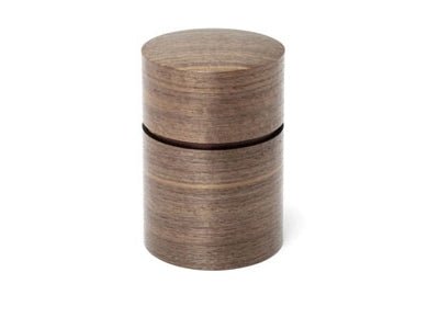 Fujiki Denshiro: Obizutsu Tea Canister - Walnut 帯筒茶筒くるみ - yunomi-jp.pro