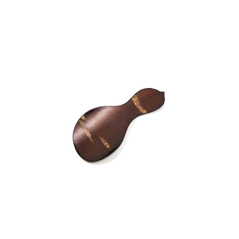 Fujiki Denshiro: Sakura Bark Tea Scoop Chasaji - Plain Bark in Gourd-shaped design 茶箕 兵丹 無地皮 - yunomi-jp.pro