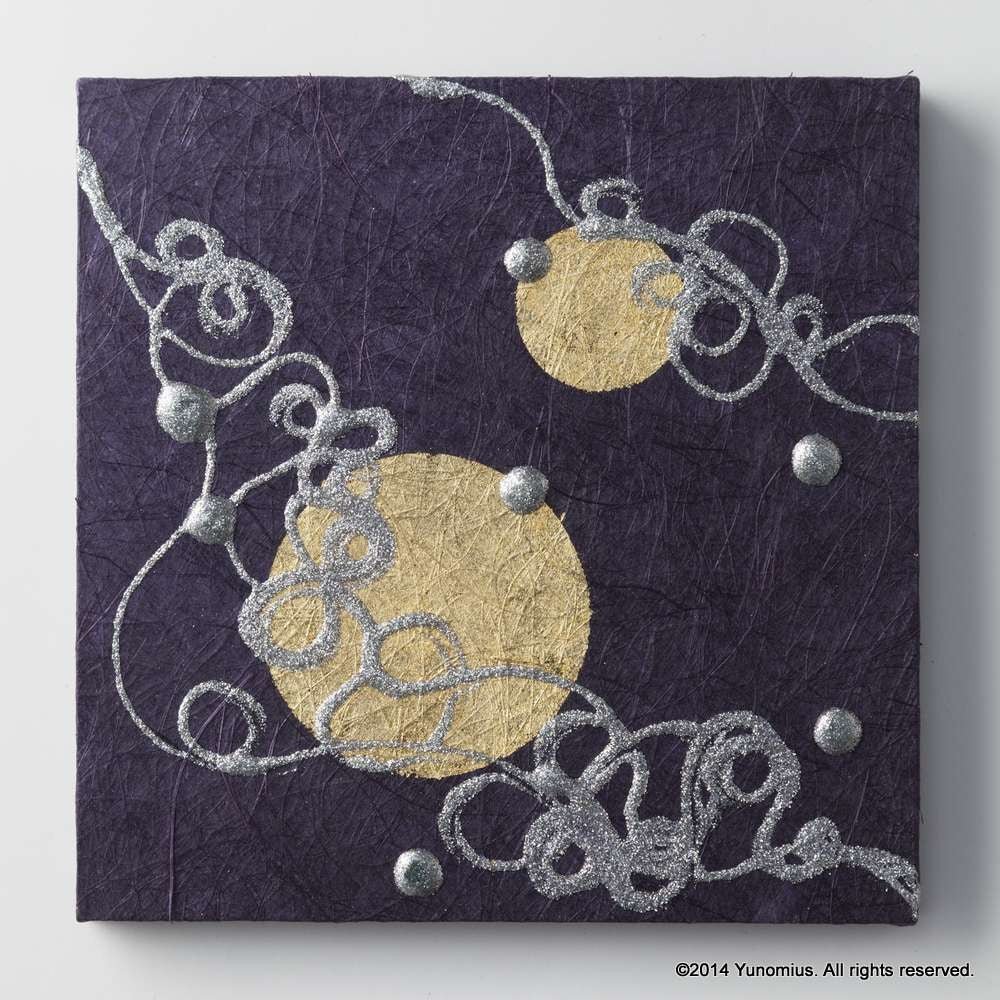 Hana & Haku: Decorative Washi Paper Panel (Purple #3) - yunomi-jp.pro
