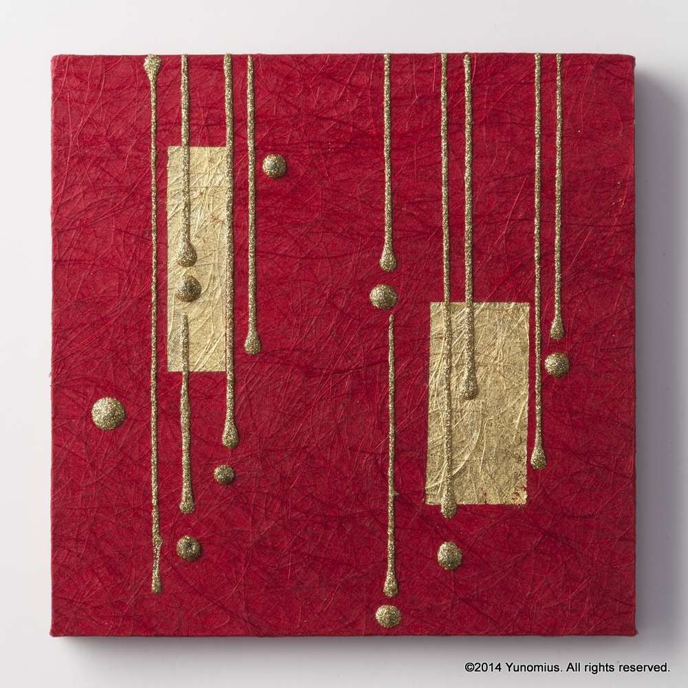 Hana & Haku: Decorative Washi Paper Panel (Red #2) - yunomi-jp.pro