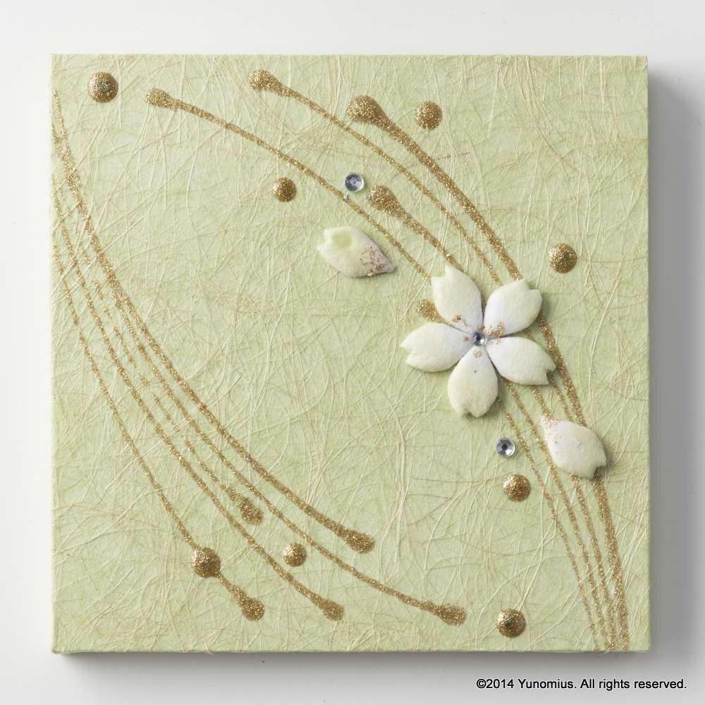 Hana & Haku: Sakura Washi Paper Panel (Green #1) - yunomi-jp.pro