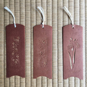 Hand-stenciled Isekatagami Bookmark - yunomi-jp.pro