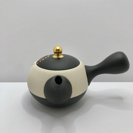 Isobe Ceramics mi122: Tokoname Kyusu Golden Autumn Leaves by Shouhou 200 ml 金彩紅葉桜 - yunomi-jp.pro