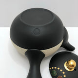 Isobe Ceramics mi122: Tokoname Kyusu Golden Autumn Leaves by Shouhou 200 ml 金彩紅葉桜 - yunomi-jp.pro