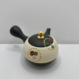 Isobe Ceramics mi122: Tokoname Kyusu Golden Autumn Leaves by Shouhou 200 ml 金彩紅葉桜 - yunomi-jp.pro