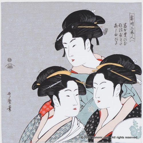 Iyo Yuinoh Center, Furoshiki: Three Beauties of the Kansei Era (small) - yunomi-jp.pro