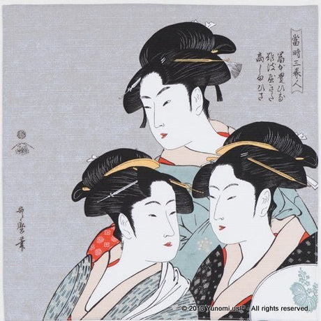Iyo Yuinoh Center, Furoshiki: Three Beauties of the Kansei Era (small) - yunomi-jp.pro
