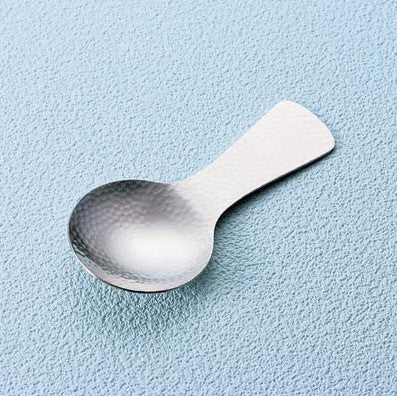 Japanese Hammer Tone Steel Tea Scoop (Chasaji) - yunomi-jp.pro