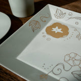 Kamigata Ryugi: Haiku Series Plate Set, Gold - yunomi-jp.pro