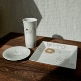 Kamigata Ryugi: Haiku Series Plate Set, Gold - yunomi-jp.pro