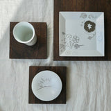 Kamigata Ryugi: Haiku Series Plate Set, Silver - yunomi-jp.pro