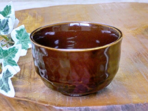 Kizoku Club: Red-Brown Mini Matcha Bowl - yunomi-jp.pro