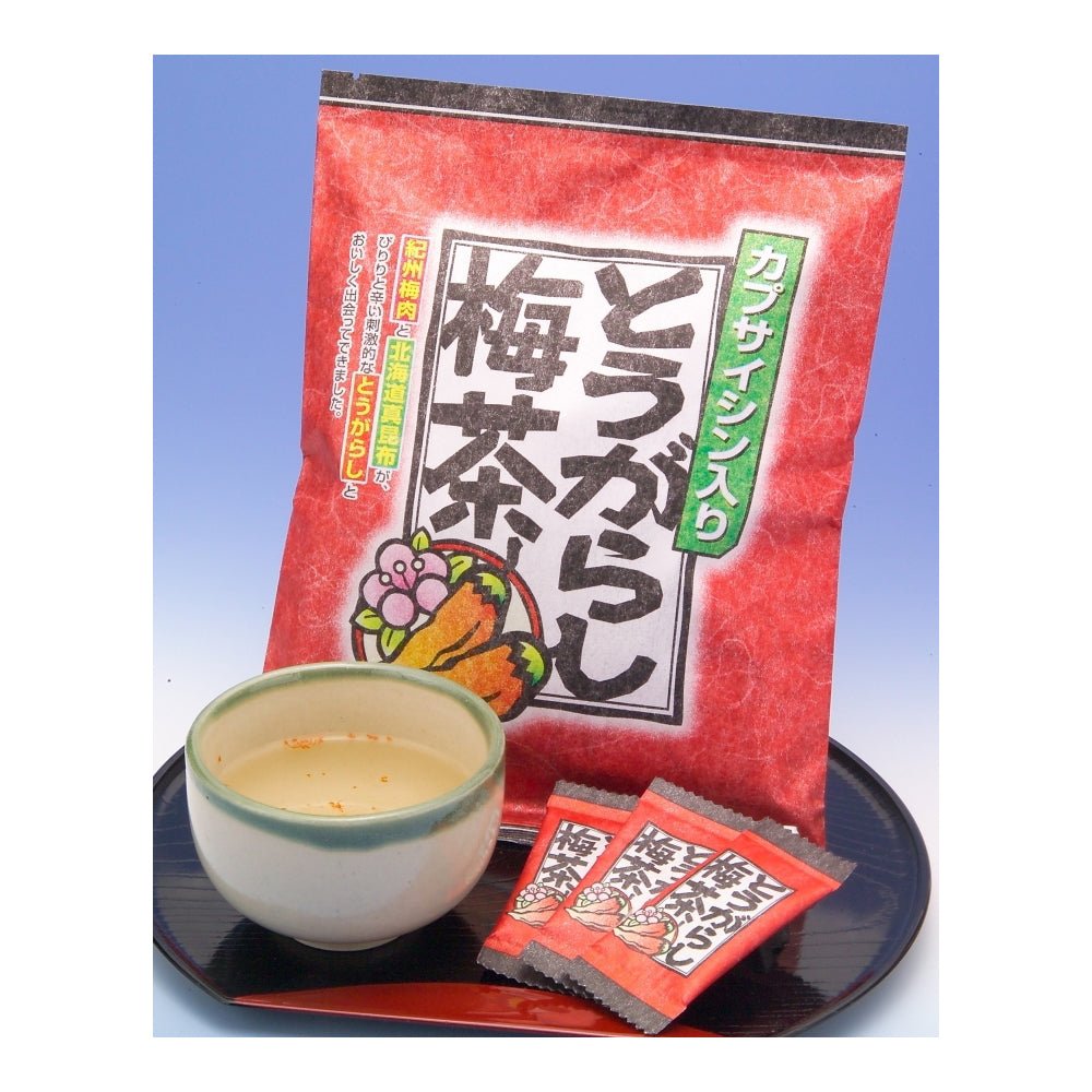 Mannen: Togarashi Umecha - Chili Pepper, Plum & Kelp Soup Tea Powder とうがらし梅茶 - yunomi-jp.pro