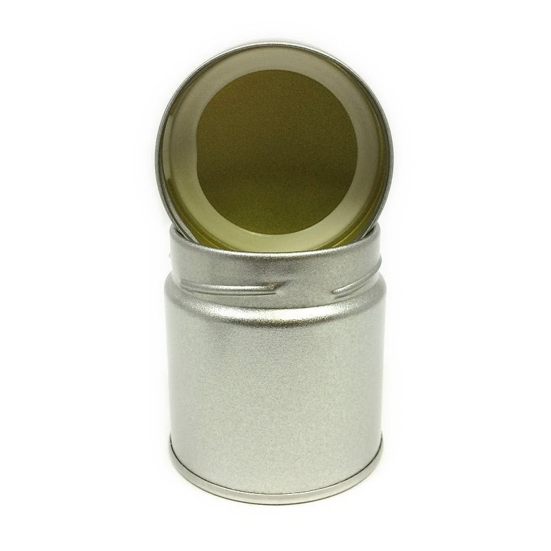 Matcha Tea Can, Silver Screw Top - yunomi-jp.pro