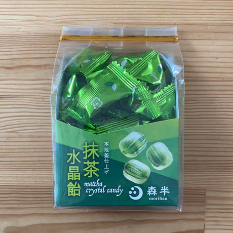 Morihan: Matcha powder encased crystal matcha candy 80g 森半 抹茶水晶飴 - yunomi-jp.pro