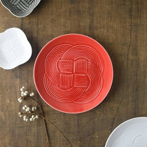 Oda Pottery: Dessert Plate Red (19 cm) - yunomi-jp.pro