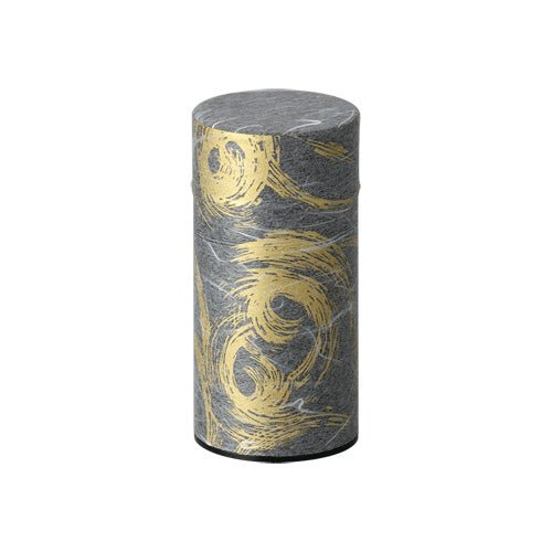 Okumura Seikan: Tea Can, Washi Paper - Nankyo Black Gold 南郷 黒金・茶銀・黒銀 - yunomi-jp.pro