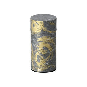 Okumura Seikan: Tea Can, Washi Paper - Nankyo Black Gold 南郷 黒金・茶銀・黒銀 - yunomi-jp.pro
