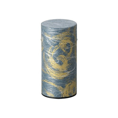 Okumura Seikan: Tea Can, Washi Paper - Nankyo Navy Gold 南郷 紺金 - yunomi-jp.pro