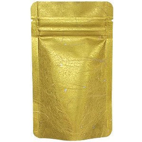 Seiwa: Resealable stand bag (gold Japanese washi paper, 6 sizes) - yunomi-jp.pro