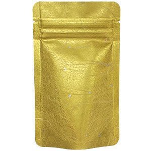 Seiwa: Resealable stand bag (gold Japanese washi paper, 6 sizes) - yunomi-jp.pro