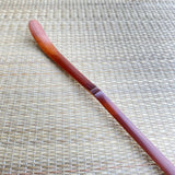 Suikaen Tanimura Yasuburo: Susudake Chashaku, Japanese Dark Bamboo Tea Scoop 煤竹茶杓 - yunomi-jp.pro