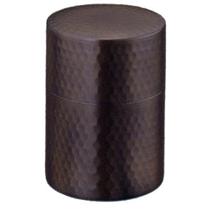 Tea Canister Hammer Tone Copper - yunomi-jp.pro