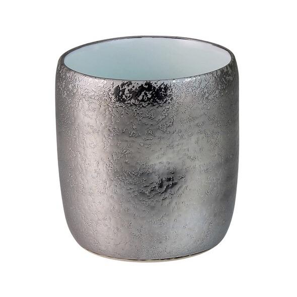 Touetsugama Aritayaki Dimple Rock Cup - Ibushi Silver - White いぶし銀内白マット　えくぼロックカップ - yunomi-jp.pro
