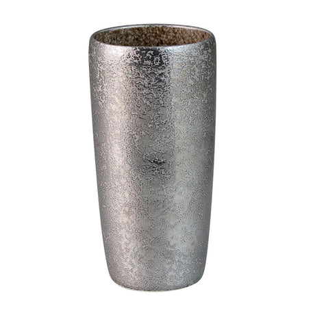 Touetsugama Aritayaki Dimple Rock Tumbler - Ibushi Silver - Brown いぶし銀内茶彩　えくぼロックビアカップ - yunomi-jp.pro