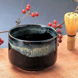 Yamaki Ikai M1412: Black Minoyaki Tenmoku Matcha Tea Bowl - yunomi-jp.pro