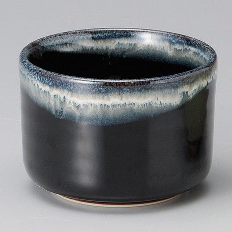Yamaki Ikai M1412: Black Minoyaki Tenmoku Matcha Tea Bowl - yunomi-jp.pro