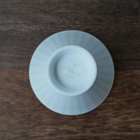 Yamani - Miyama Tableware: Chahaku Morning Glory Tea Cup - Gyokuro Green - yunomi-jp.pro