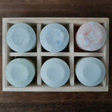 Yamani - Miyama Tableware: Sasasa Guinomi Shot Glass 6-Piece Set with Wooden Gift Box - yunomi-jp.pro