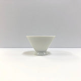 Yamatane: Tea Professional's White Porcelain Tea Cup - Asagao - yunomi-jp.pro