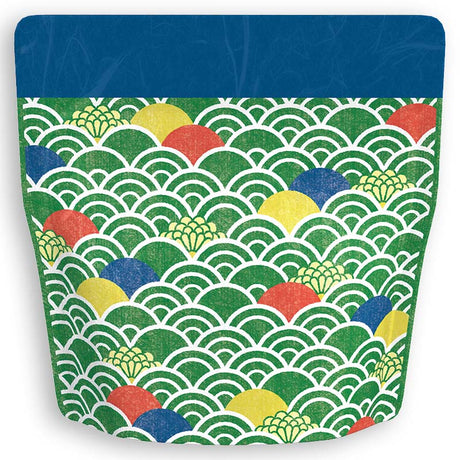 Yoshimura Pack 10155 Resealable Washi Paper Bag Wave 青海波柄 - yunomi-jp.pro