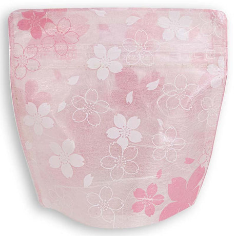 Yoshimura Pack 10185 Resealable Washi Paper Bag Pink Sakura 雲竜透明ﾁｬｯｸ付ｽﾀﾝﾄﾞ袋 桜 - yunomi-jp.pro