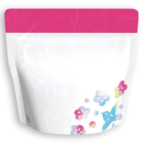 Yoshimura Pack 1314 Resealable Washi Paper Bag Flowers and Birds 花と鳥 - yunomi-jp.pro