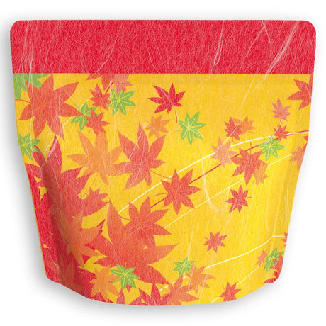 Yoshimura Pack 1373 Resealable Washi Paper Bag Red Leaves もみじ - yunomi-jp.pro