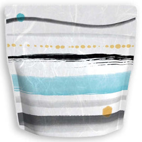 Yoshimura Pack 1405 Resealable Washi Paper Bag Calligraphy Sea 筆もよう海 - yunomi-jp.pro