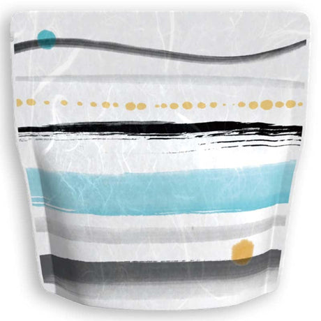 Yoshimura Pack 1405 Resealable Washi Paper Bag Calligraphy Sea 筆もよう海 - yunomi-jp.pro